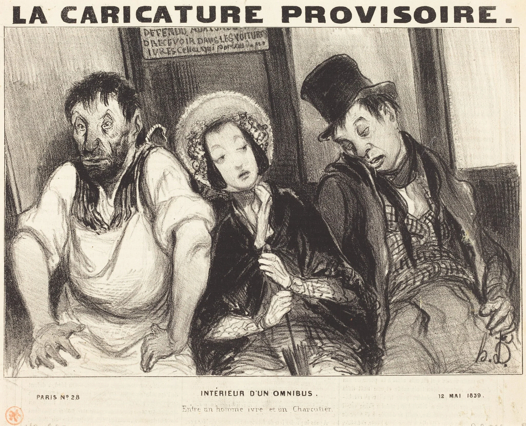 Intérieur d'un omnibus, detail