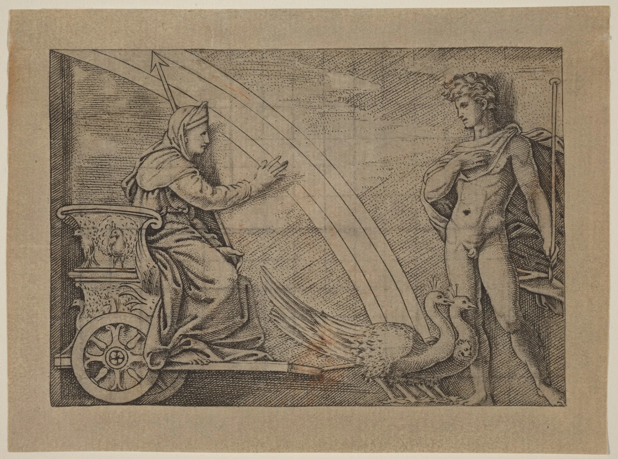 Juno in a Chariot Pulled by Peacocks, detail