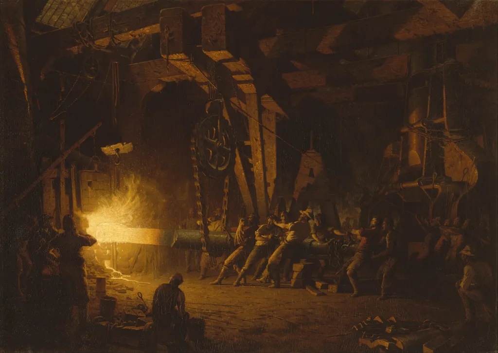 Forging the Shaft, by John Ferguson Weir, oil, 1874