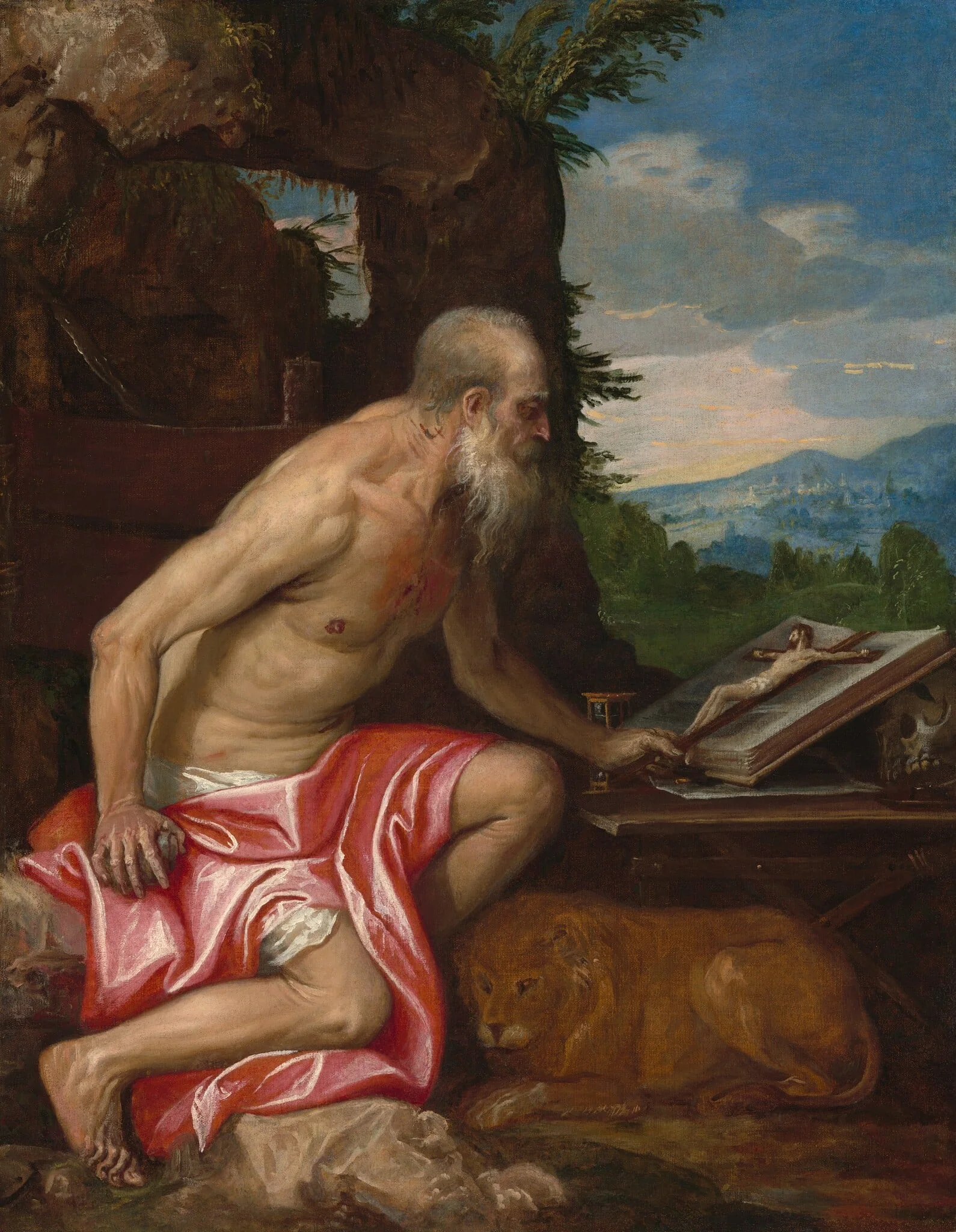 Saint Jerome in the Wilderness, detail
