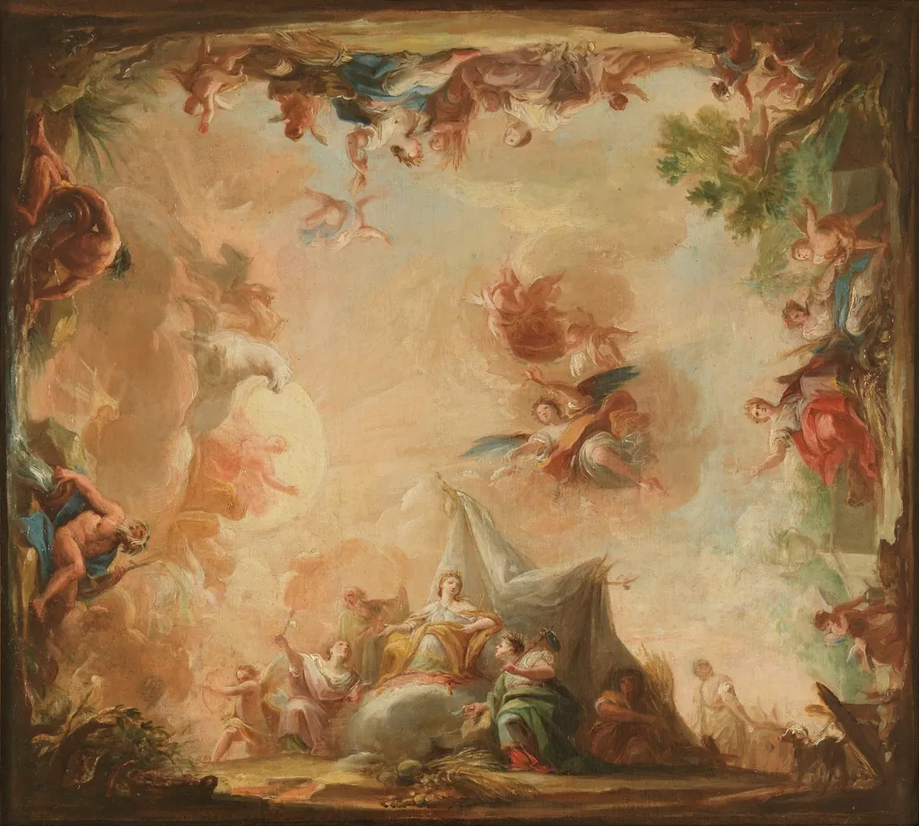 The Goddess Cybele offering her Produce to the Earth, by Mariano Salvador Maella, oil, 1800