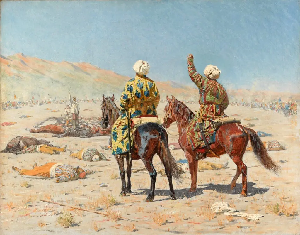 About war, by Vasily Vereshchagin, oil, 1873