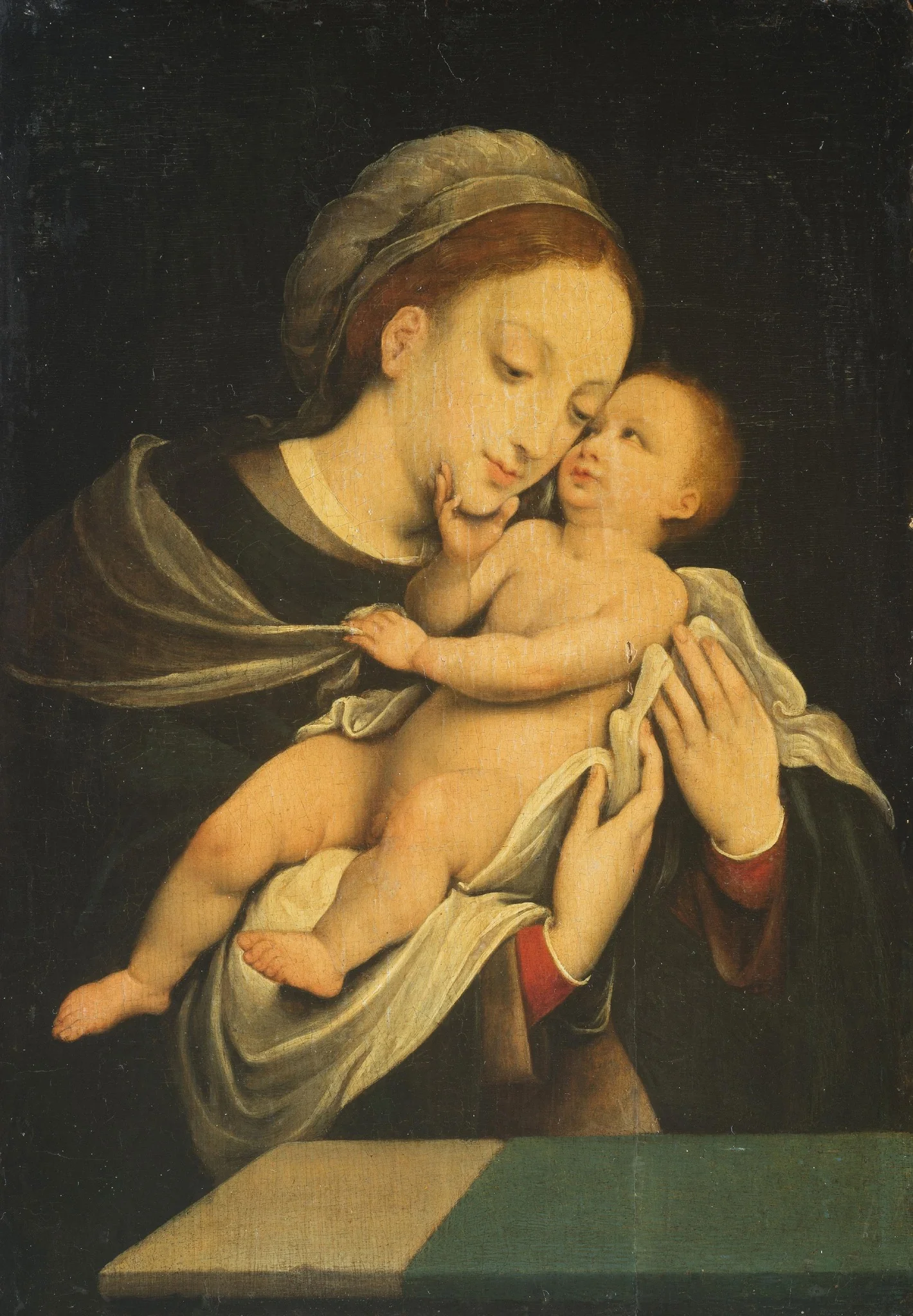 Virgin and Child, detail