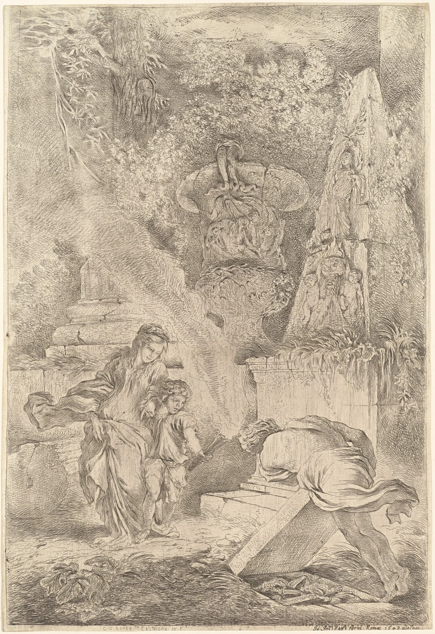 Theseus Finding Aegeus' Arms, detail