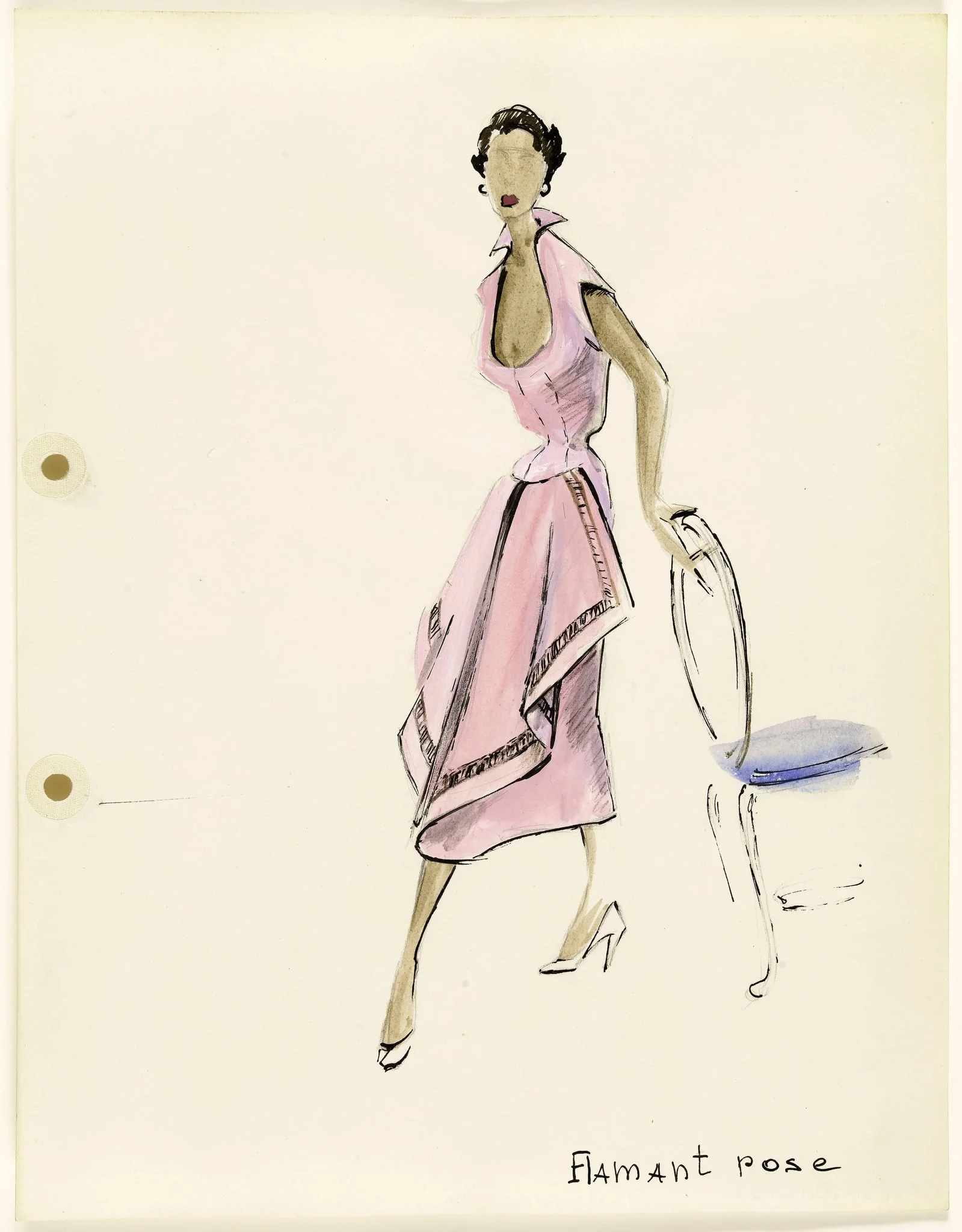 'Flamant rose', detail