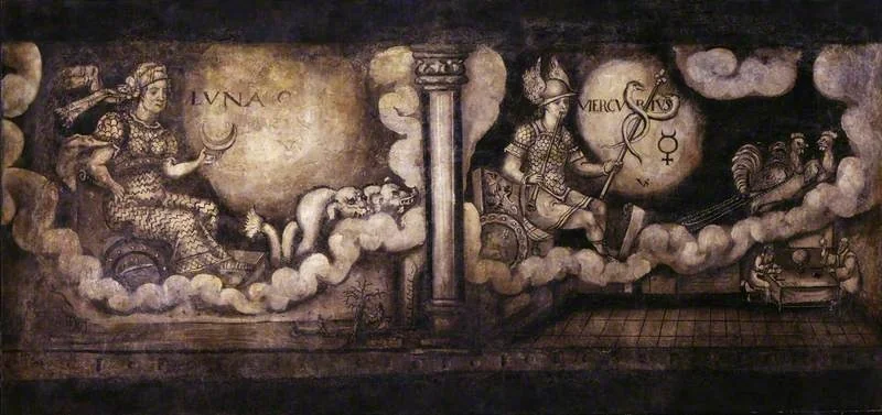 Luna and Mercury (from Stodmarsh Court, Kent), detail