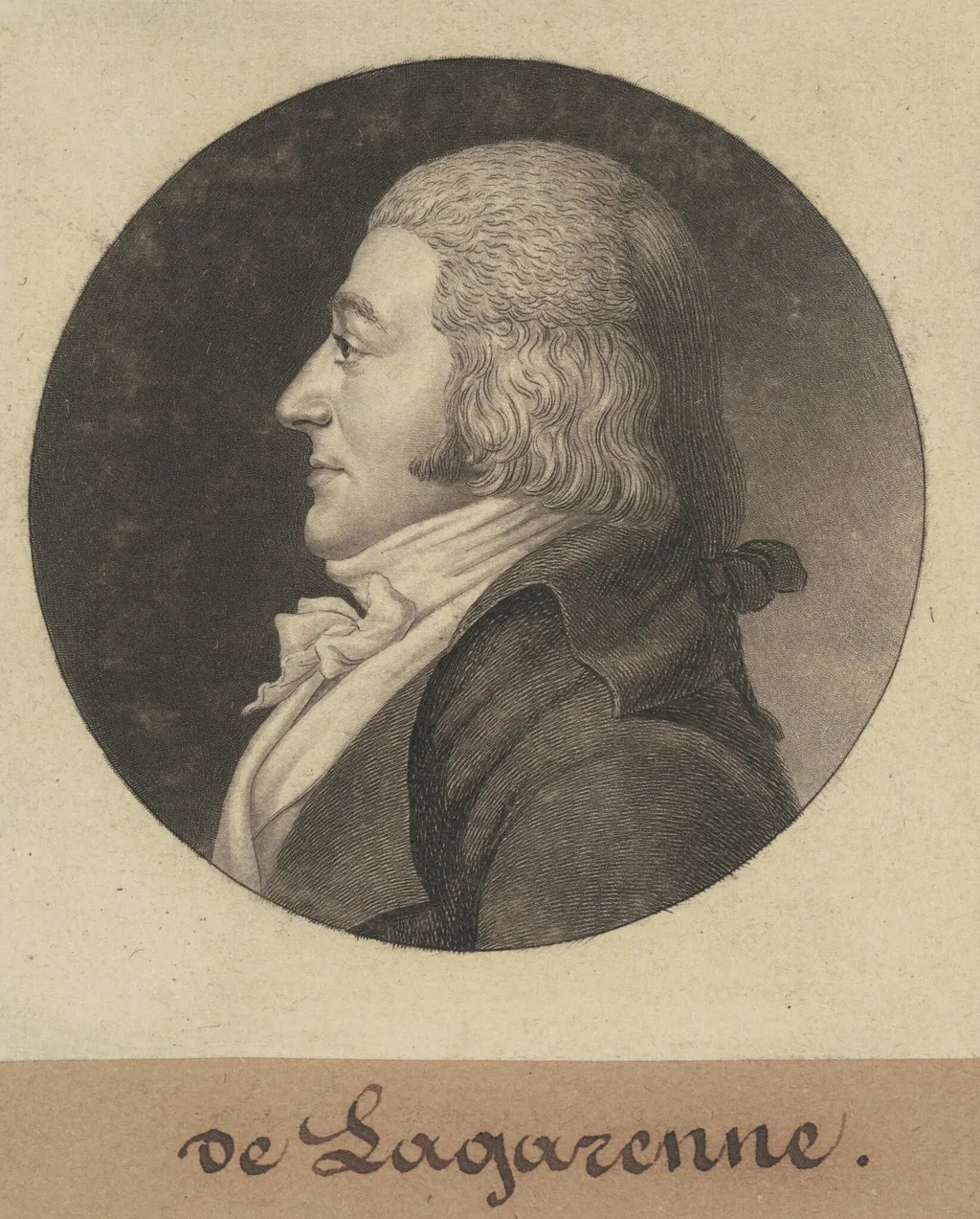 Charles de Lagarenne, by Charles B. J. Févret de Saint-Mémin, ink, 1800