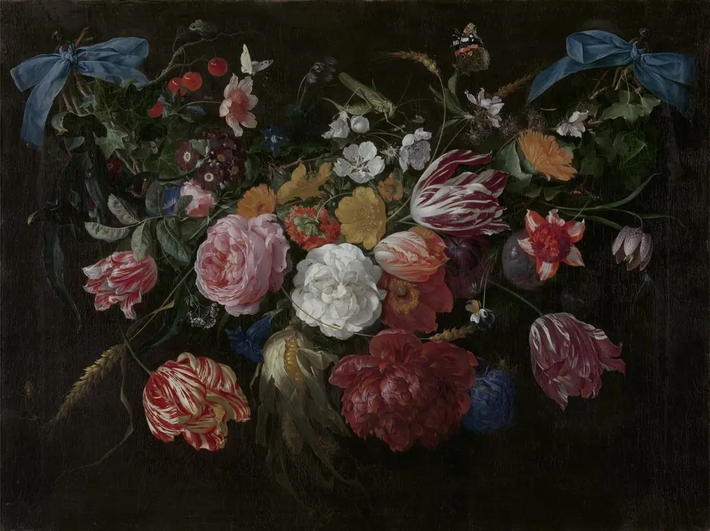 Flowers and Insects, by Jan Davidsz. de Heem, oil, 1671