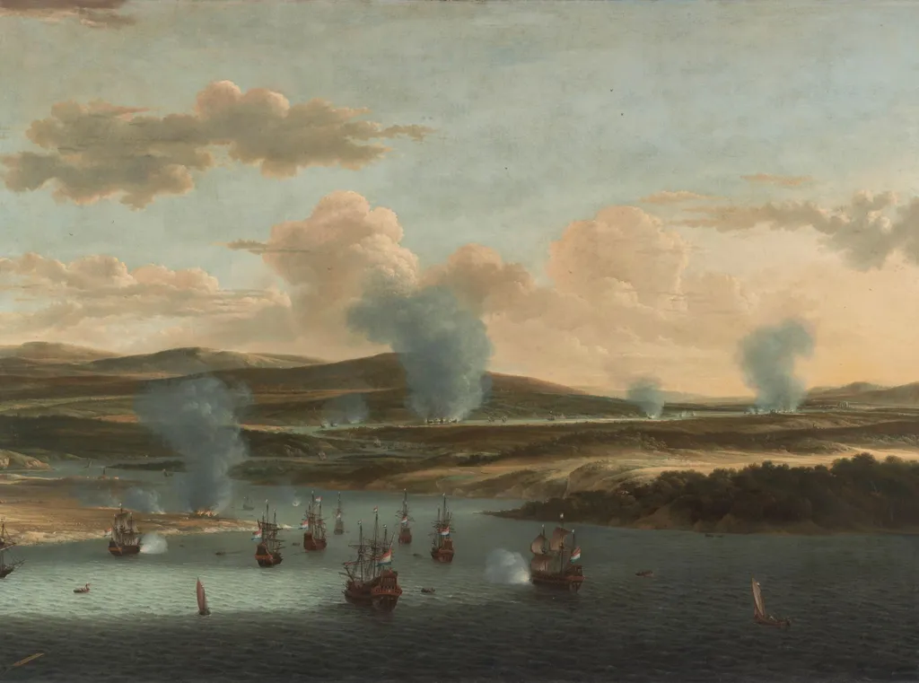 Battle of Medway, by Willem Schellinks, oil, 1668