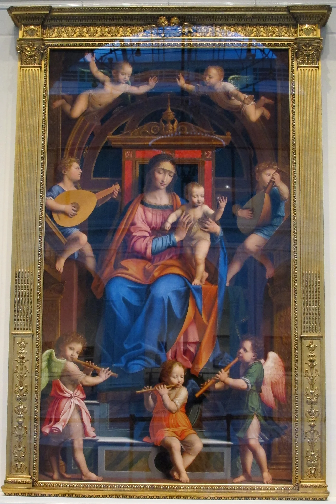 madonna in trono col bambino e santi, detail