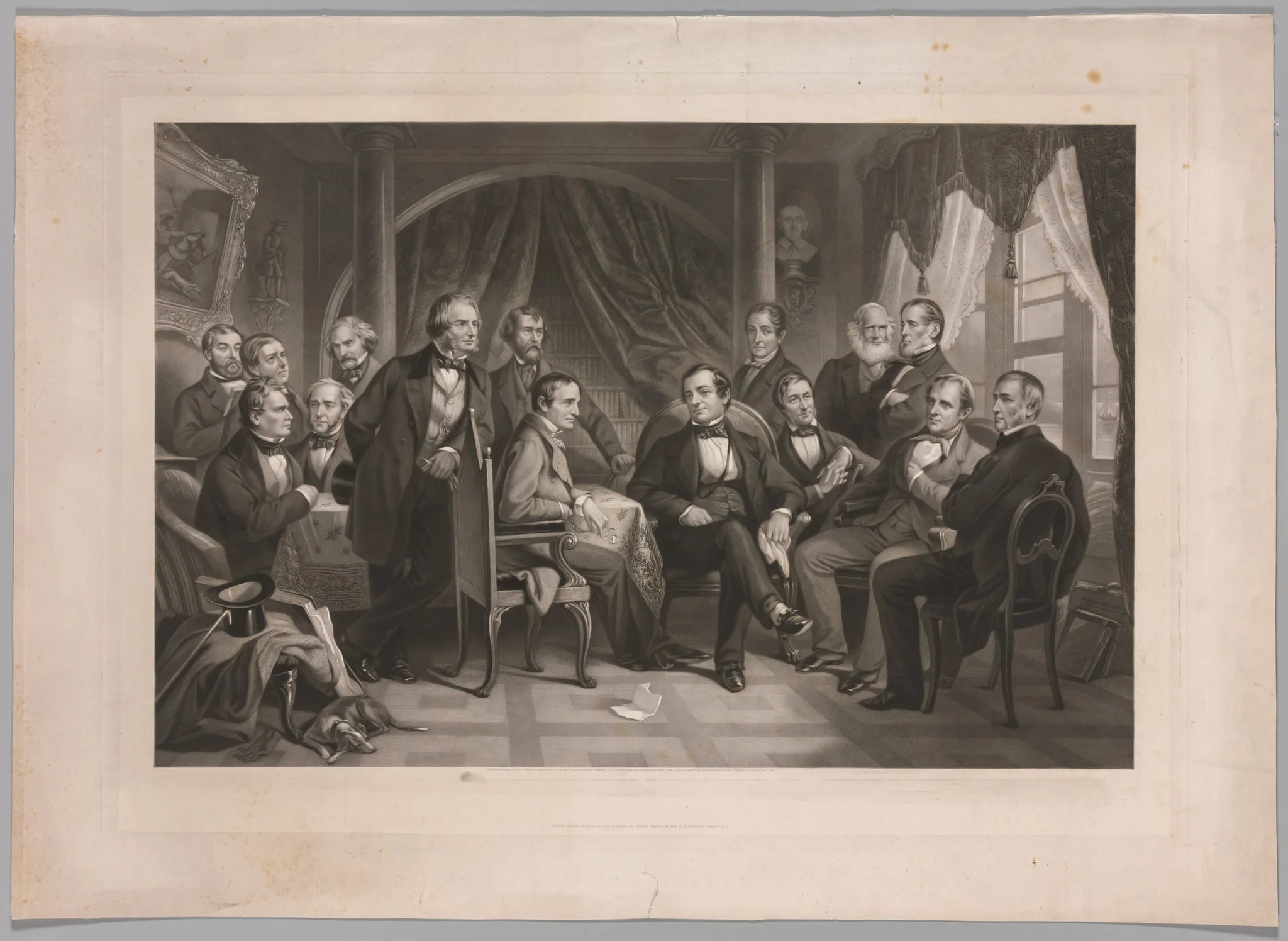Washington Irving and his Literary Friends at Sunnyside, detail