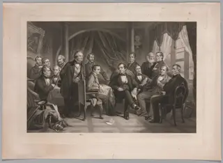 Washington Irving and his Literary Friends at Sunnyside, by Thomas Oldham Barlow, 1864