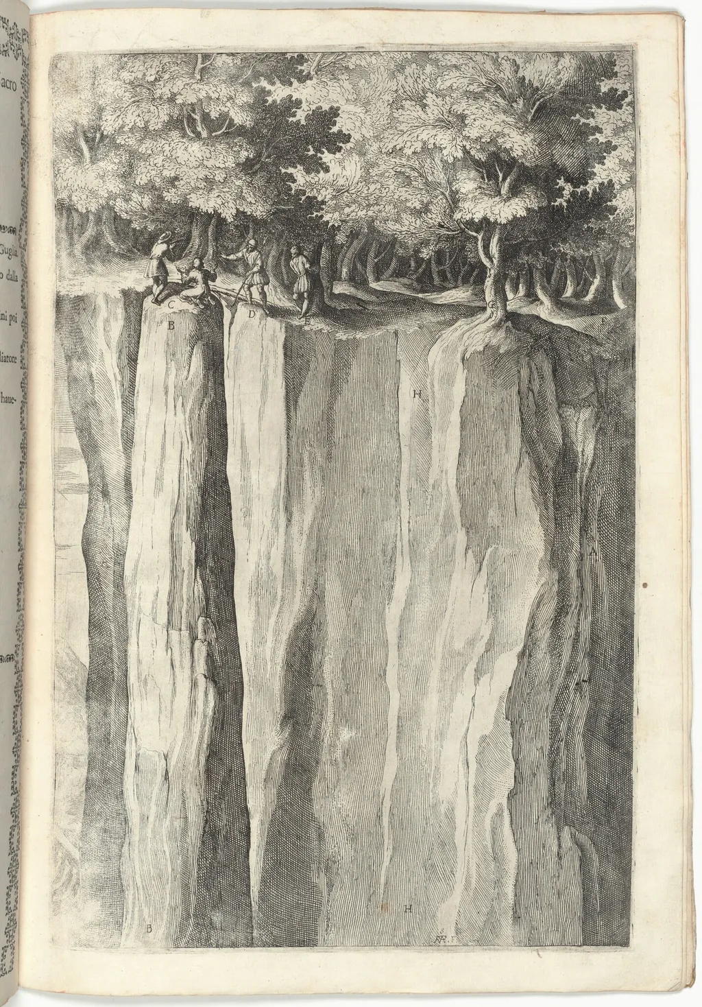 The Rock of Brother Wolf (Sasso di fra' Lupo) [plate V], by Jacopo Ligozzi, ink, 1612