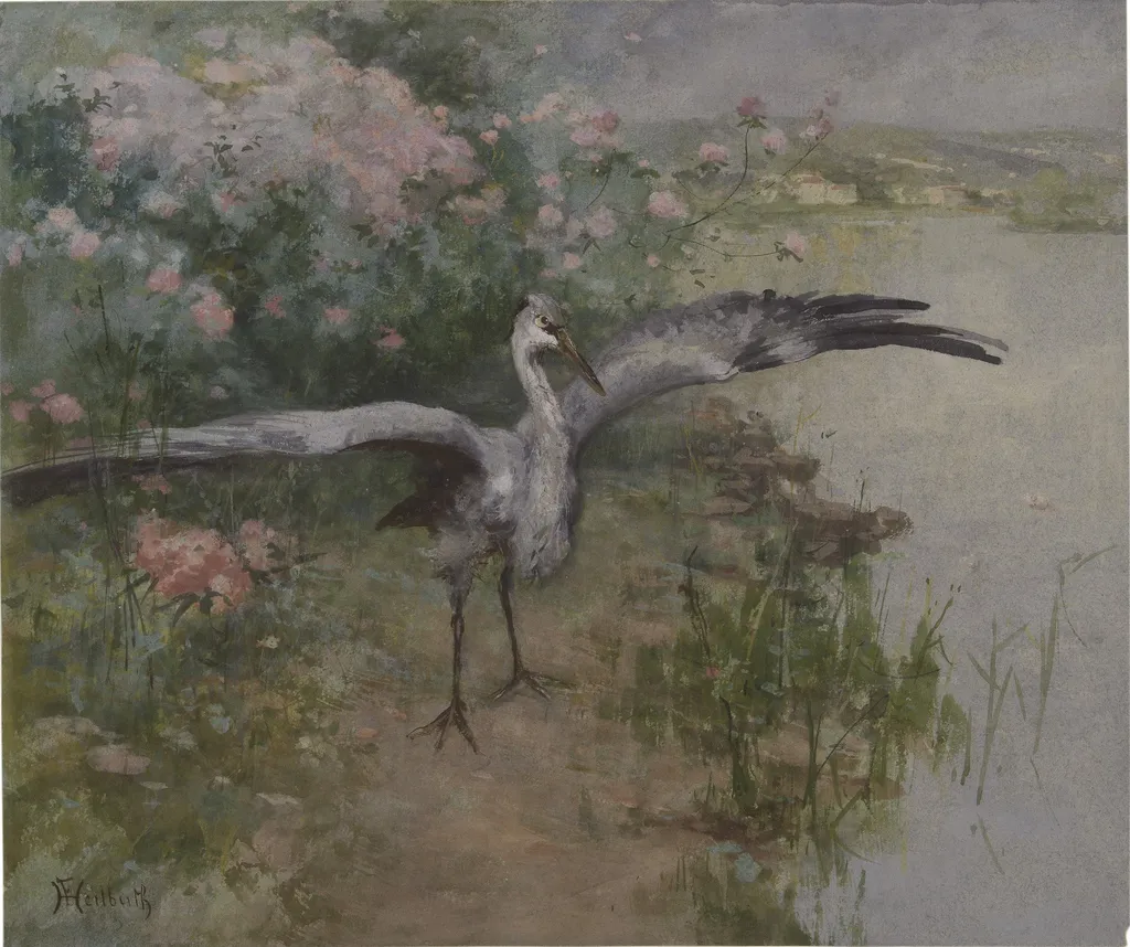 The Heron, by Ferdinand Heilbuth, unspecified, 1867