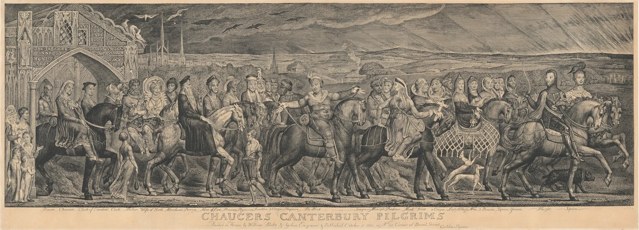 The Canterbury Pilgrims, detail