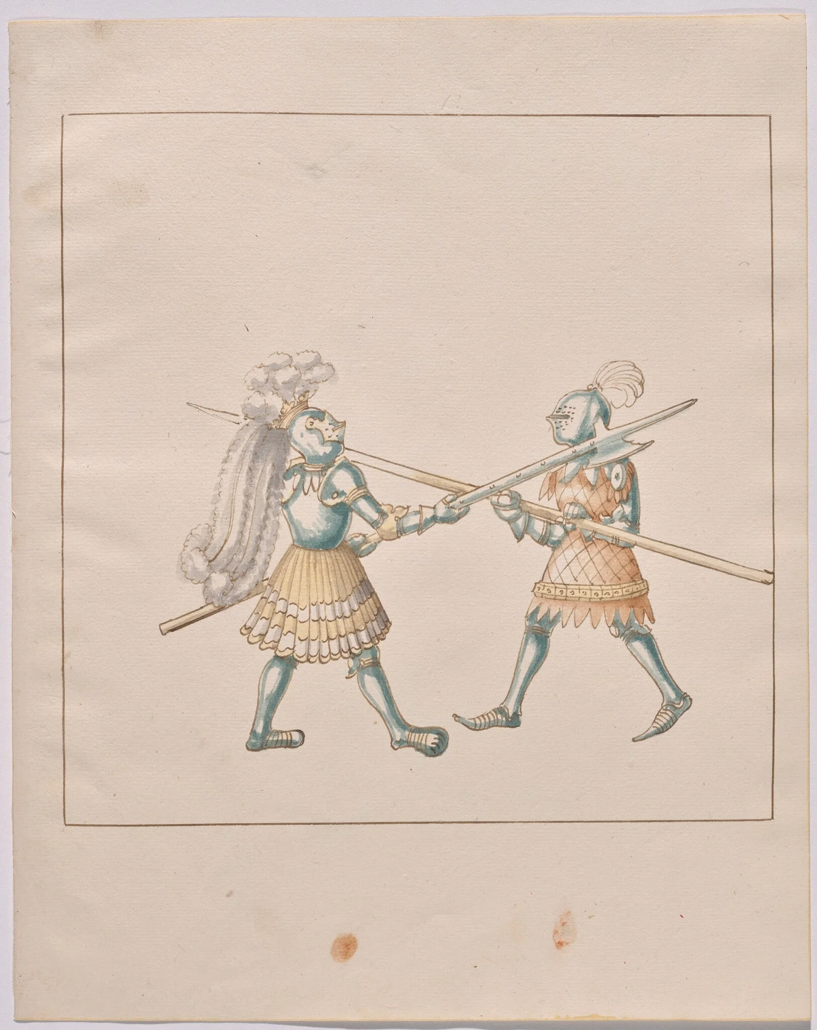 Foot Combat with Halberds, detail