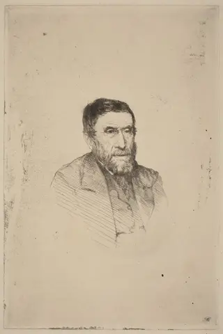 Portrait of a Man, by Giuseppe De Nittis, ink, 1865