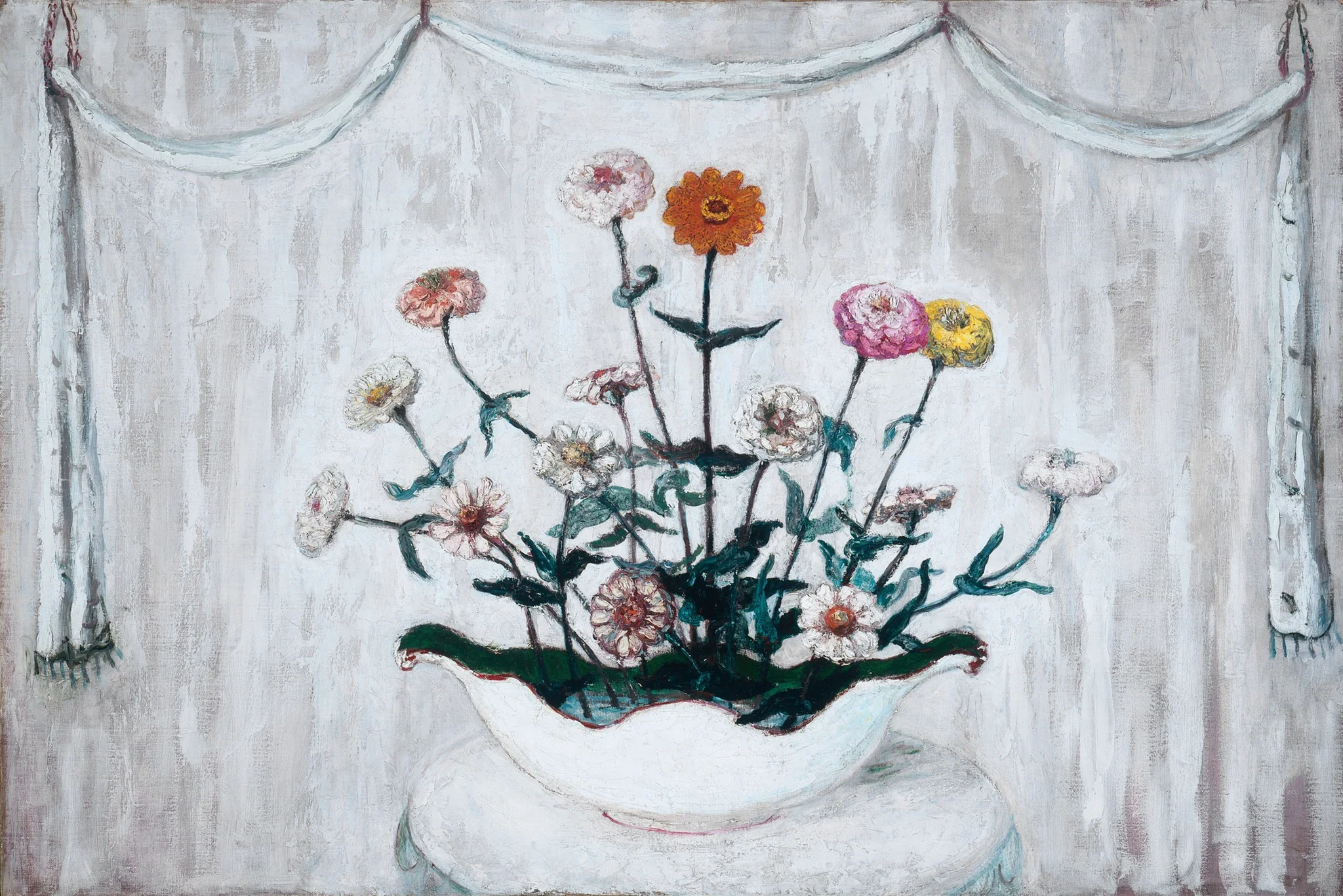 Zinnias, detail