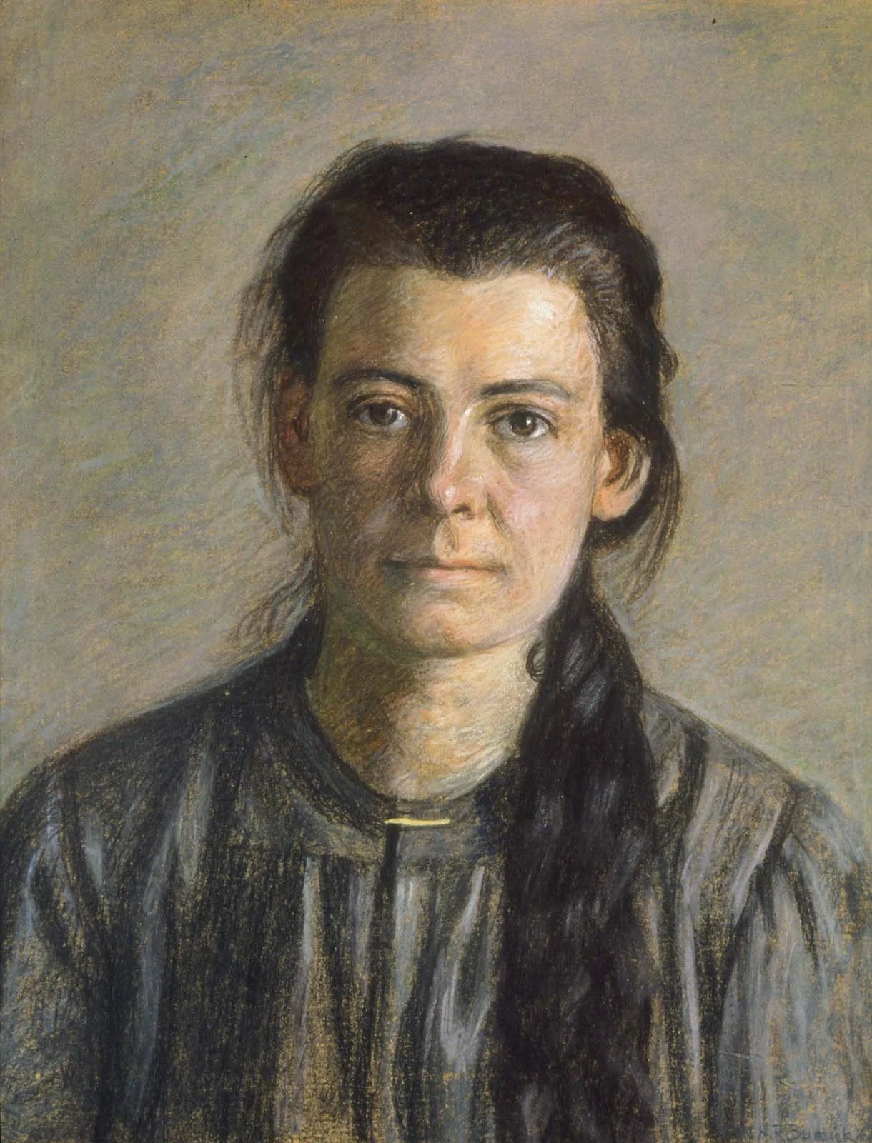 The Unwilling Model (Mrs. Alice Pratt Burdick), detail
