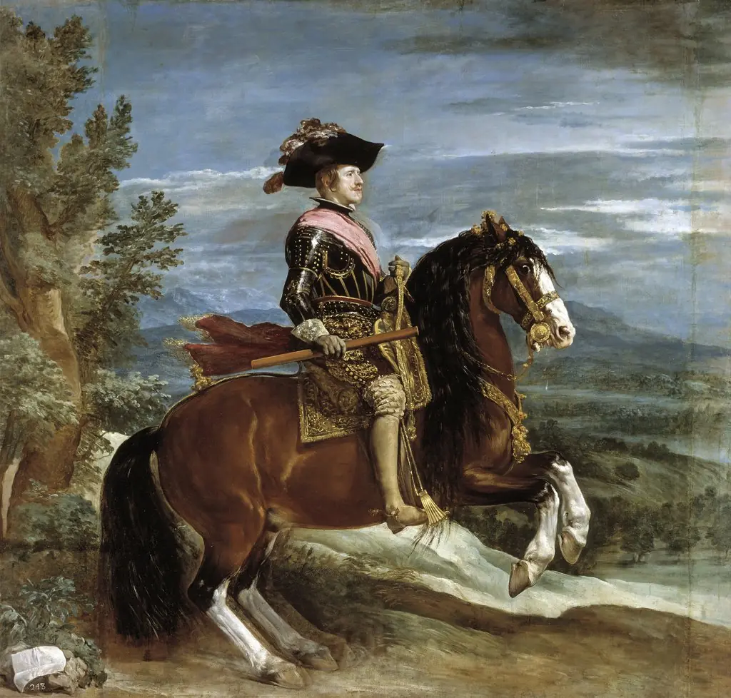 Equestrian Portrait of Philip IV, by Diego Velázquez, oil, 1634