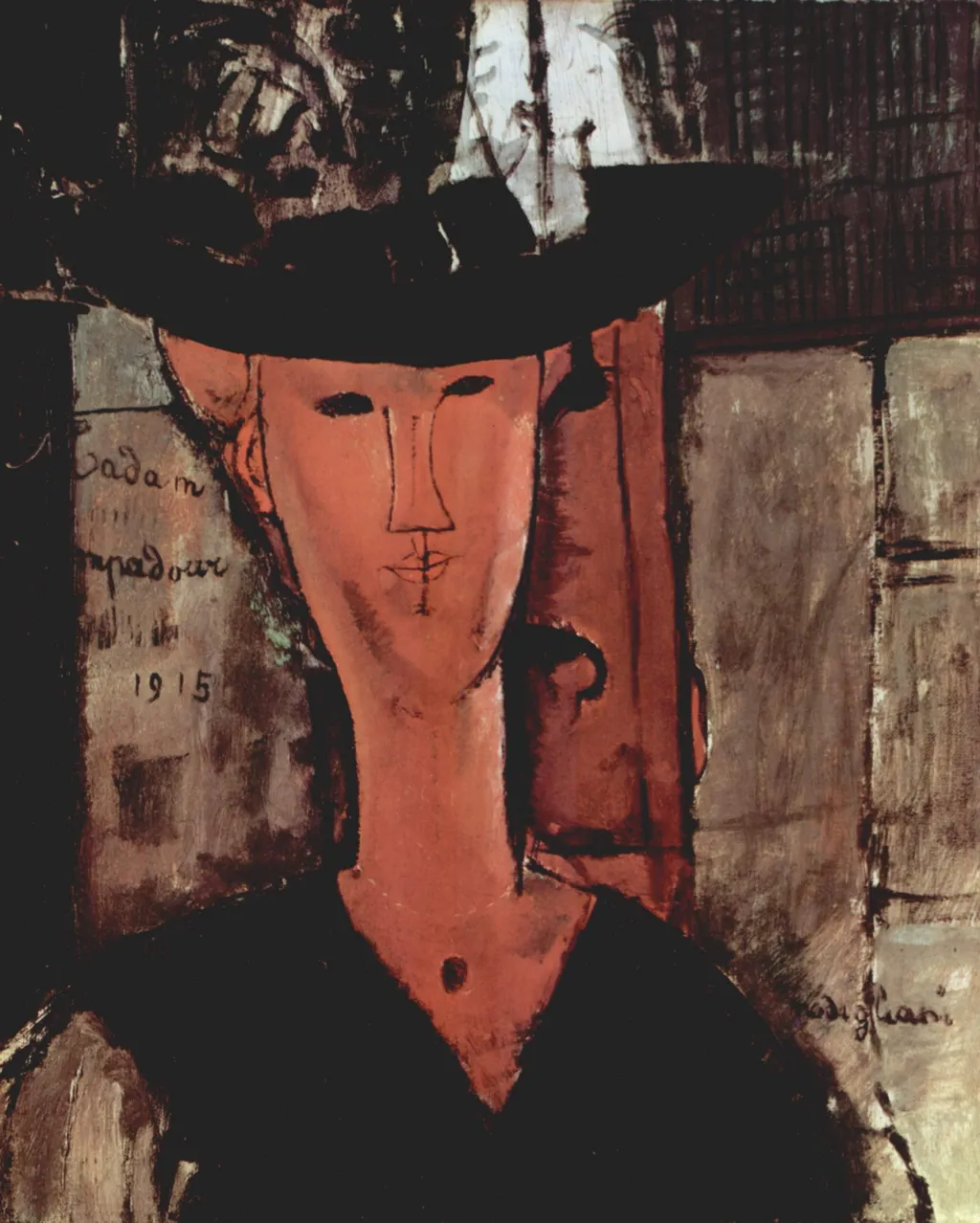 Madam Pompadour, by Amedeo Modigliani, oil, 1915