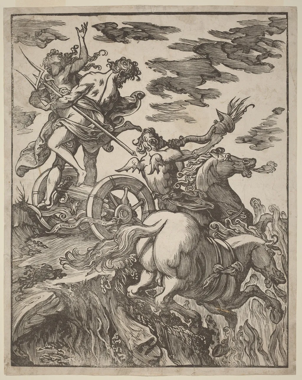 The Rape of Proserpina, by Giuseppe Scolari, ink, 1600