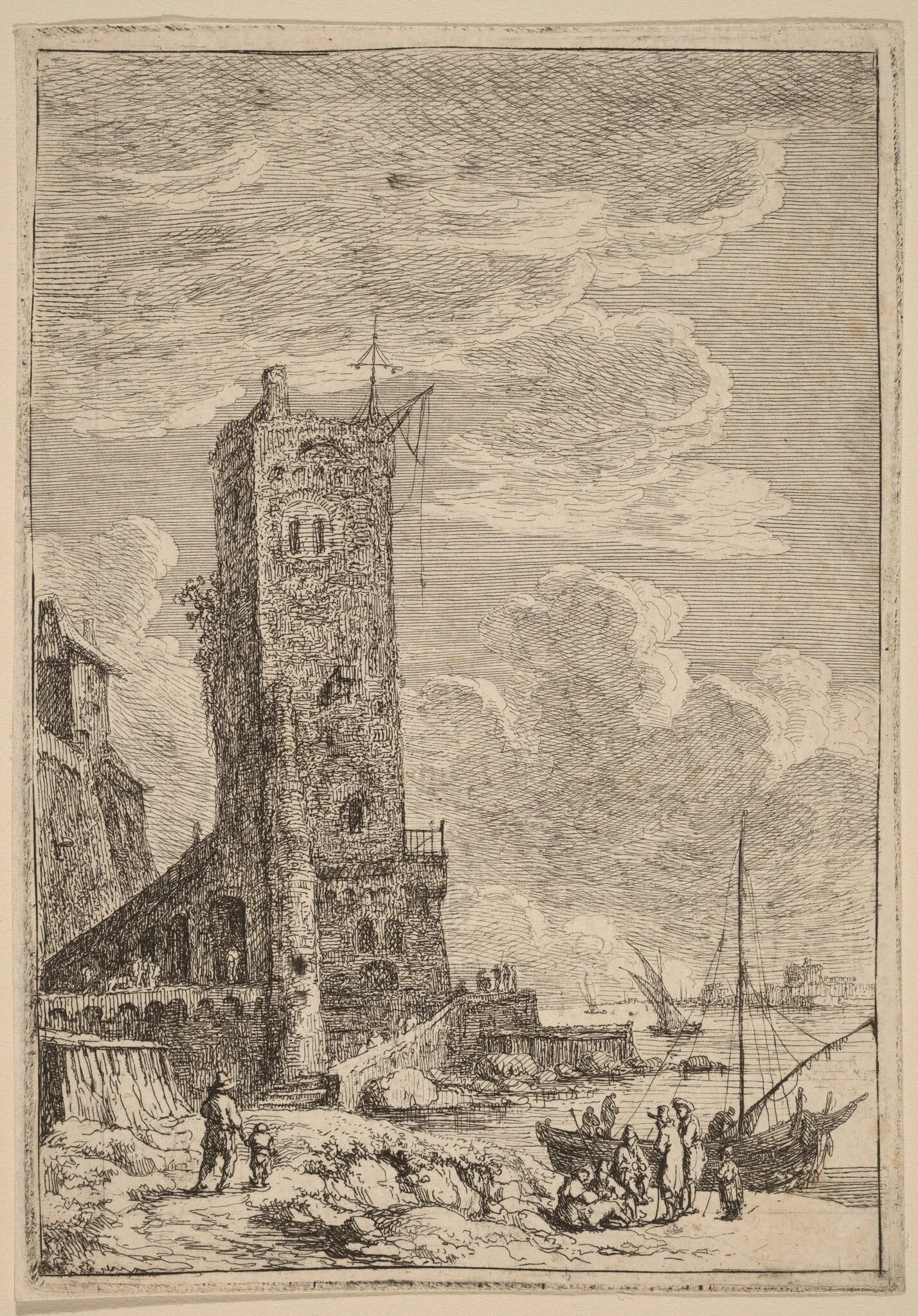 Harbor at Livorno, detail