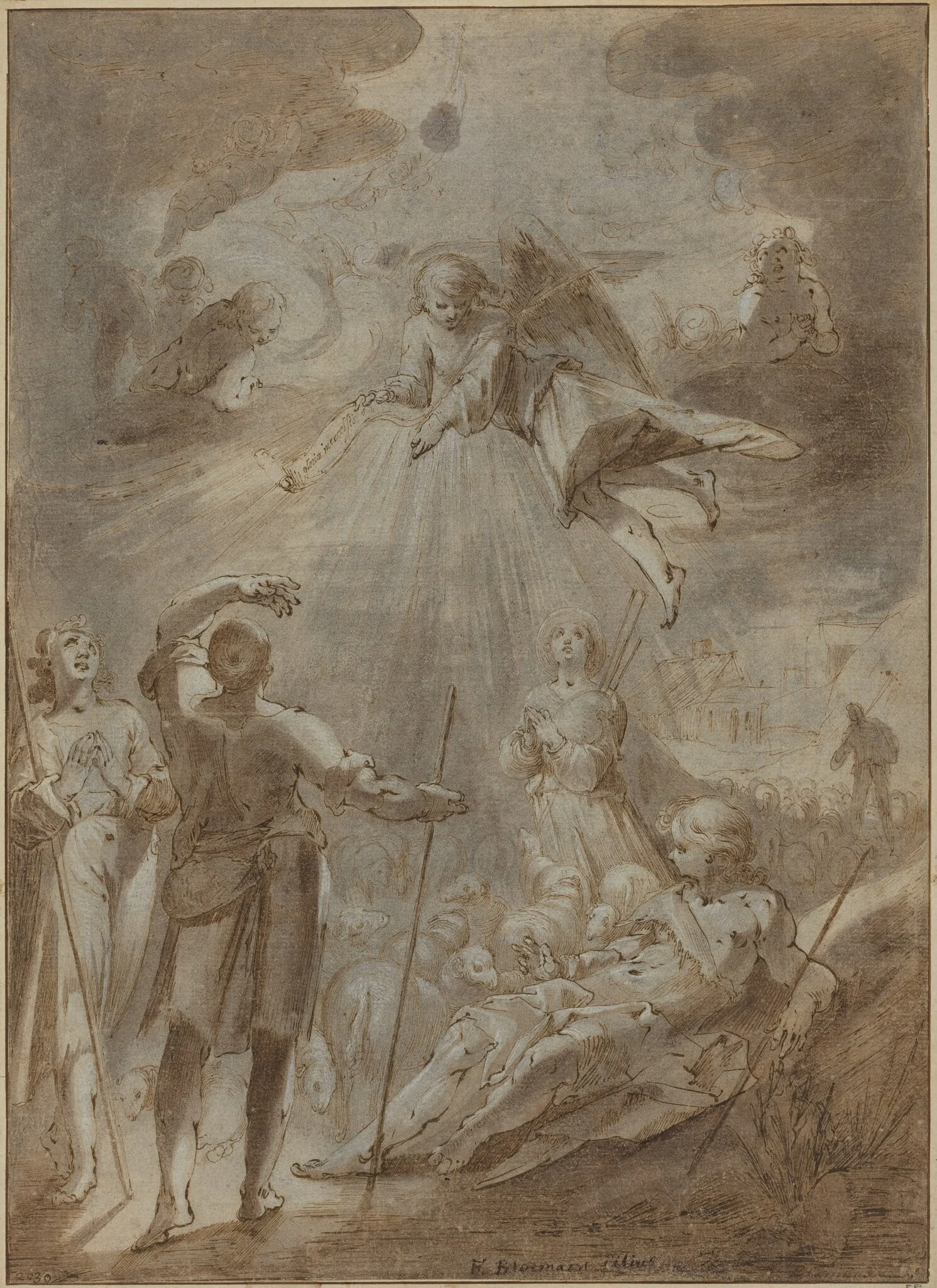 Annunciation to the Shepherds, detail