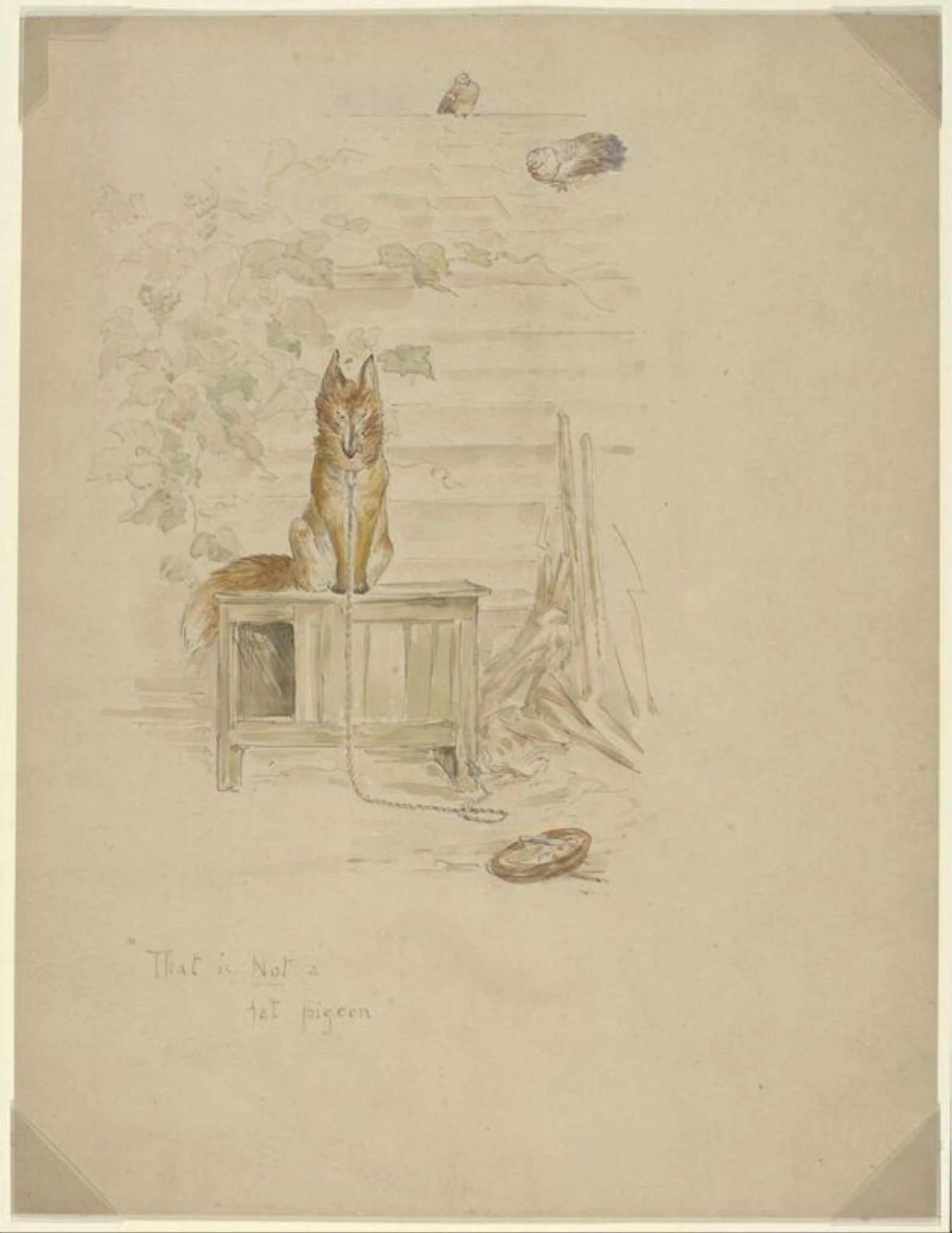 The Fox and the Grapes, detail