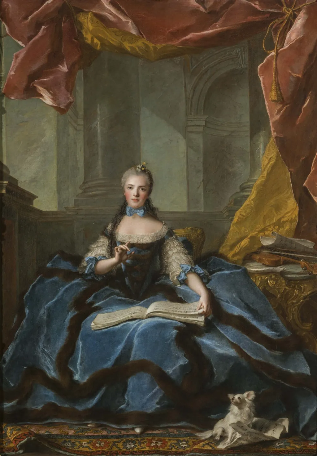 Marie-Adélaïde of France, known as Madame Adélaïde, by Jean-Marc Nattier, oil, 1758
