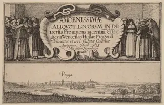 Title Page, by Wenceslaus Hollar, ink, 1635