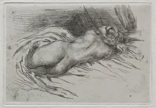 Study of a Woman Seen from the Back, by Eugène Delacroix, 1833