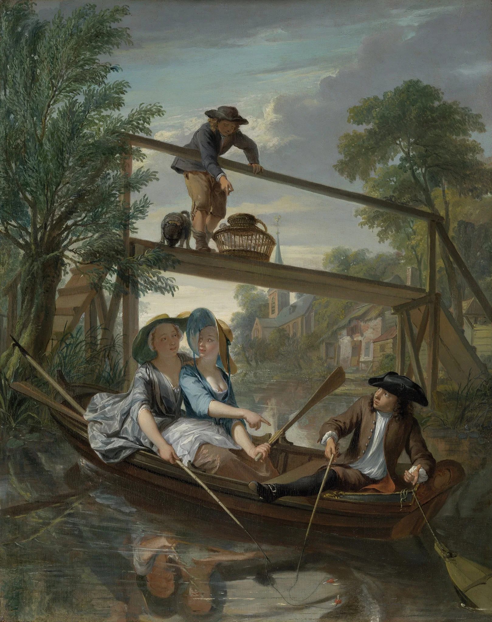 De hengelaars, detail