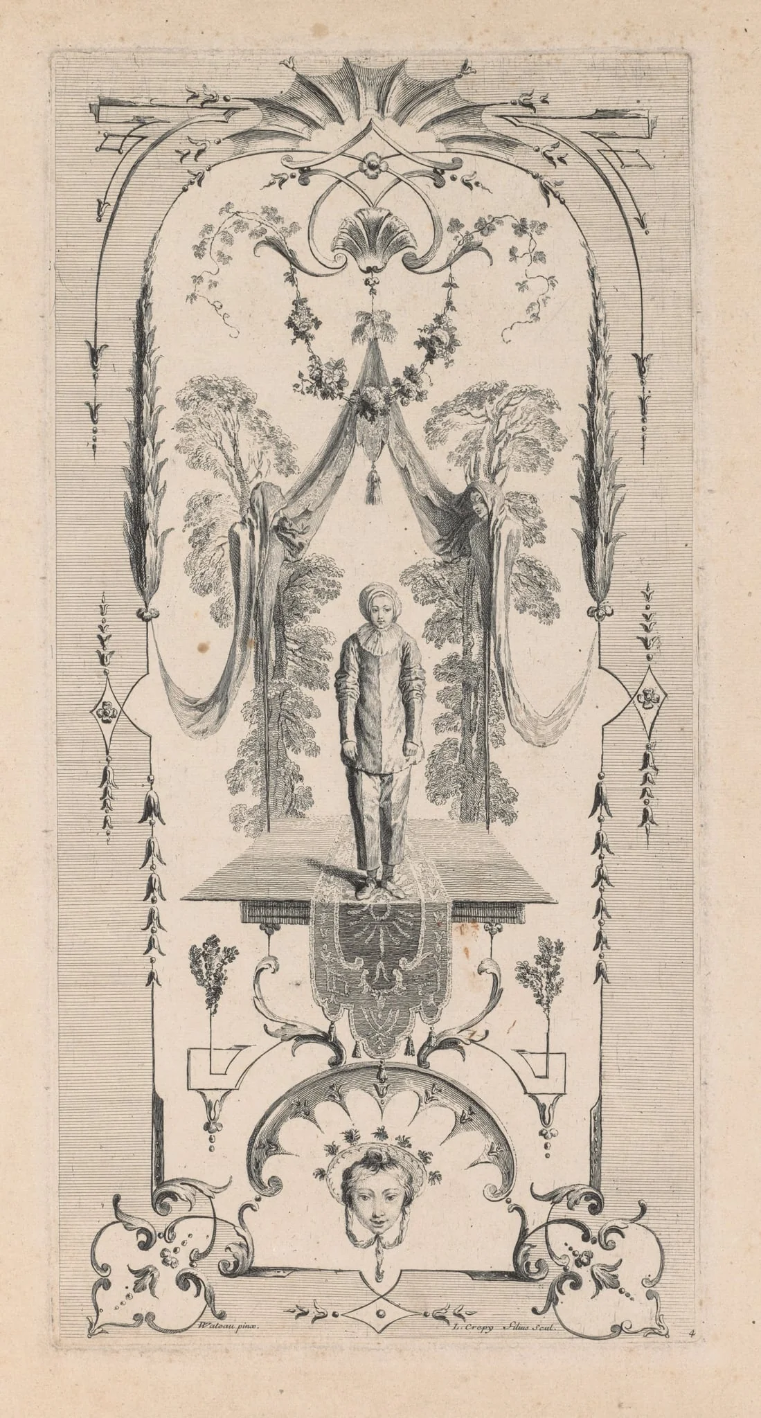 Pierrot, Arabesque, detail