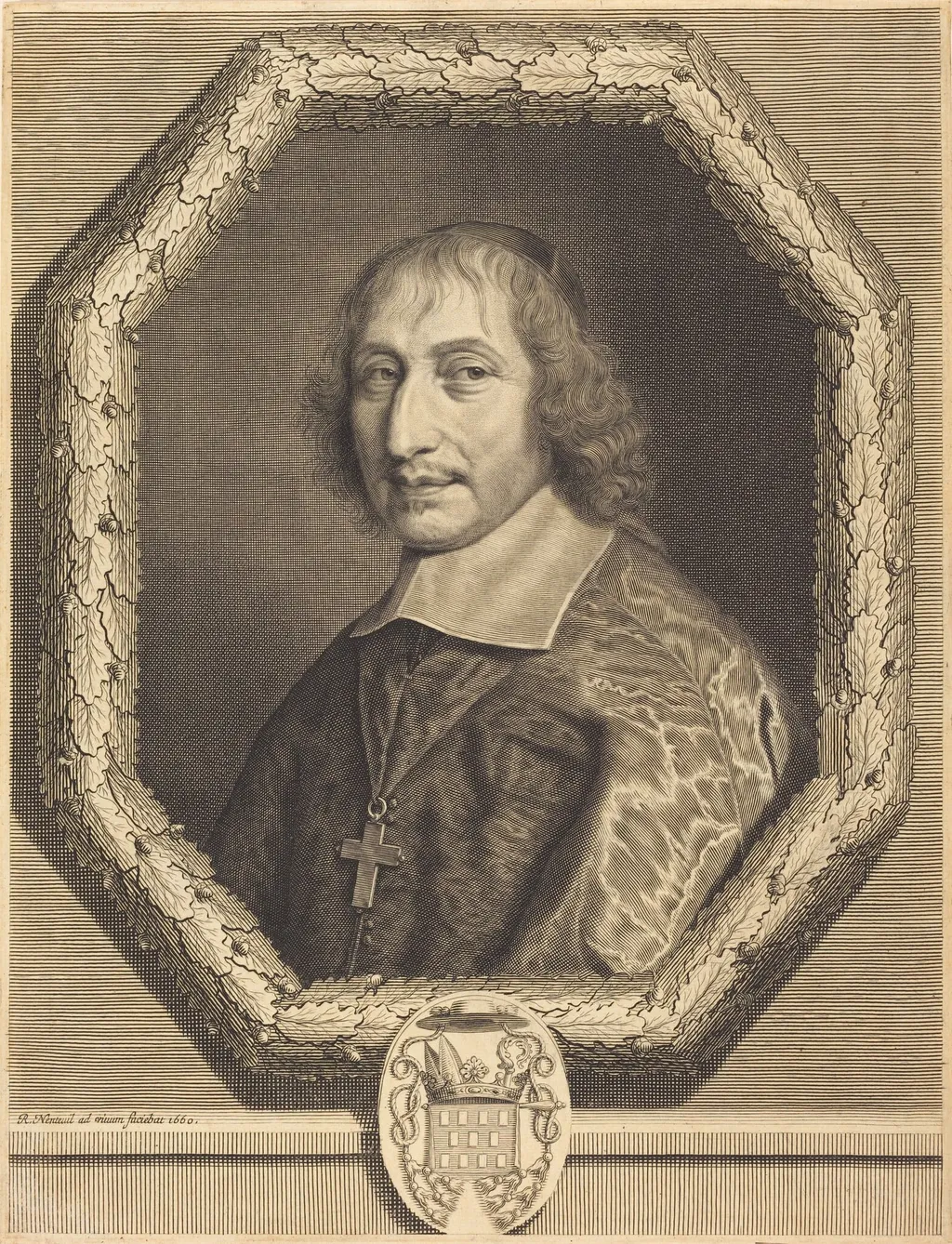 Philibert-Emmanuel de Beaumanoir Lavardin, by Robert Nanteuil, ink, 1660