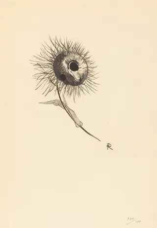 Cul-de-Lampe, by Odilon Redon, ink, 1890