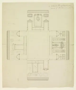 Elevations of the interior walls of the Hall, Combe Bank., by Roger Morris, 1728