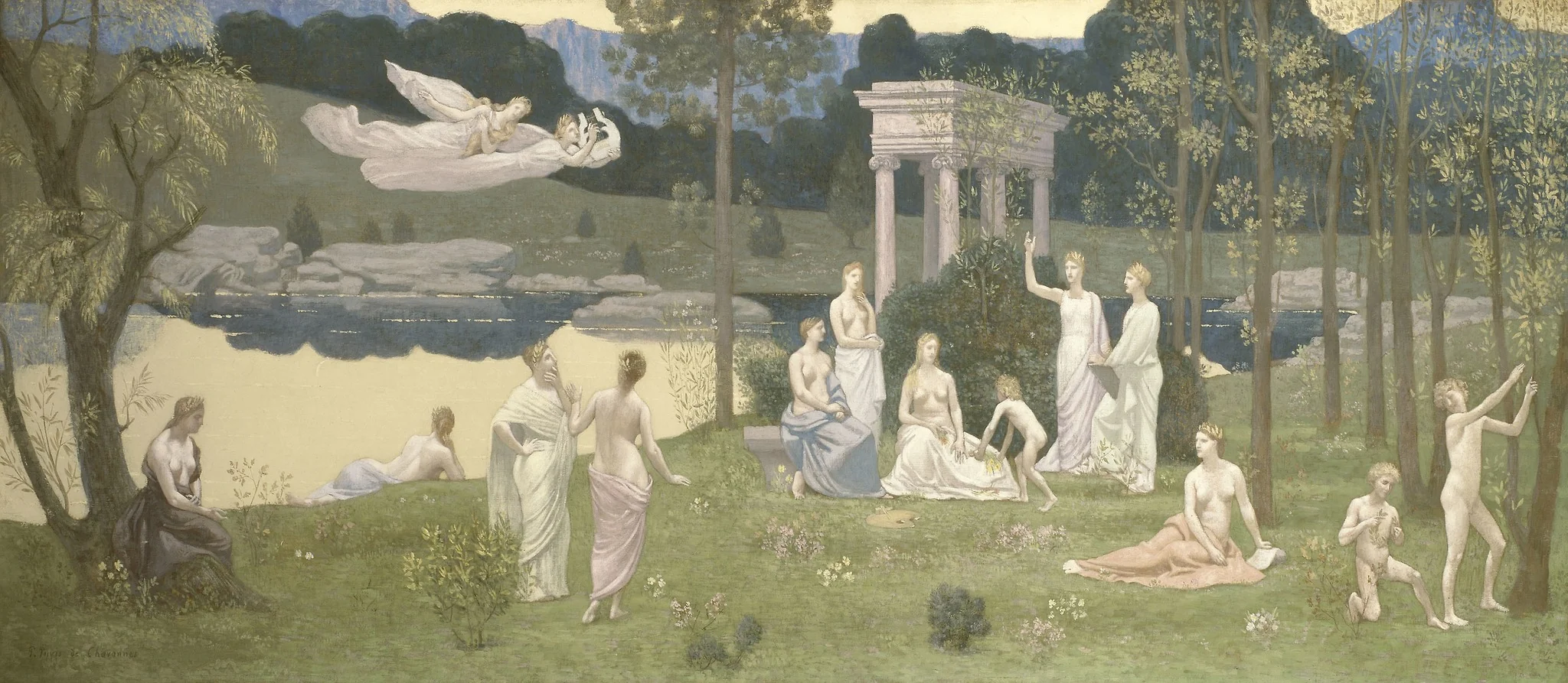 The Sacred Grove, Beloved of the Arts and the Muses, detail