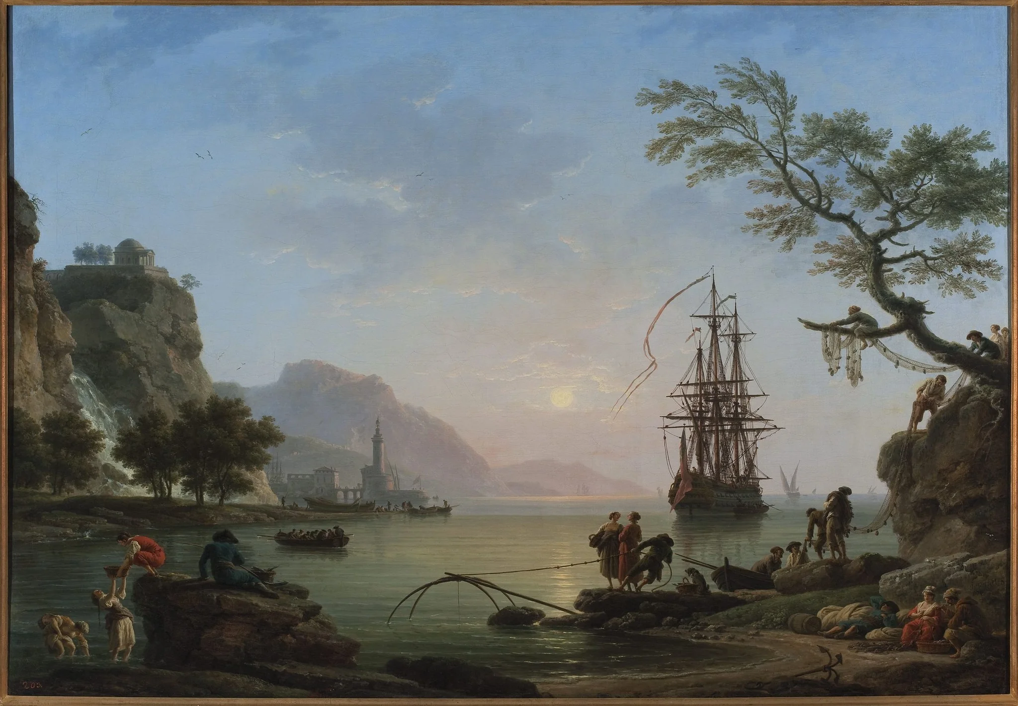 Fishing port at dawn (Morning), detail
