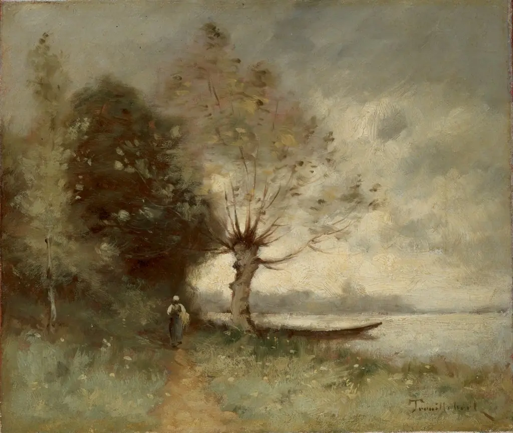 Bank of the Loire Near Chouze, by Paul Désiré Trouillebert, oil, 1897