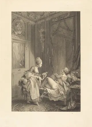 Le curieux, by Pierre Maleuvre, ink, 1772