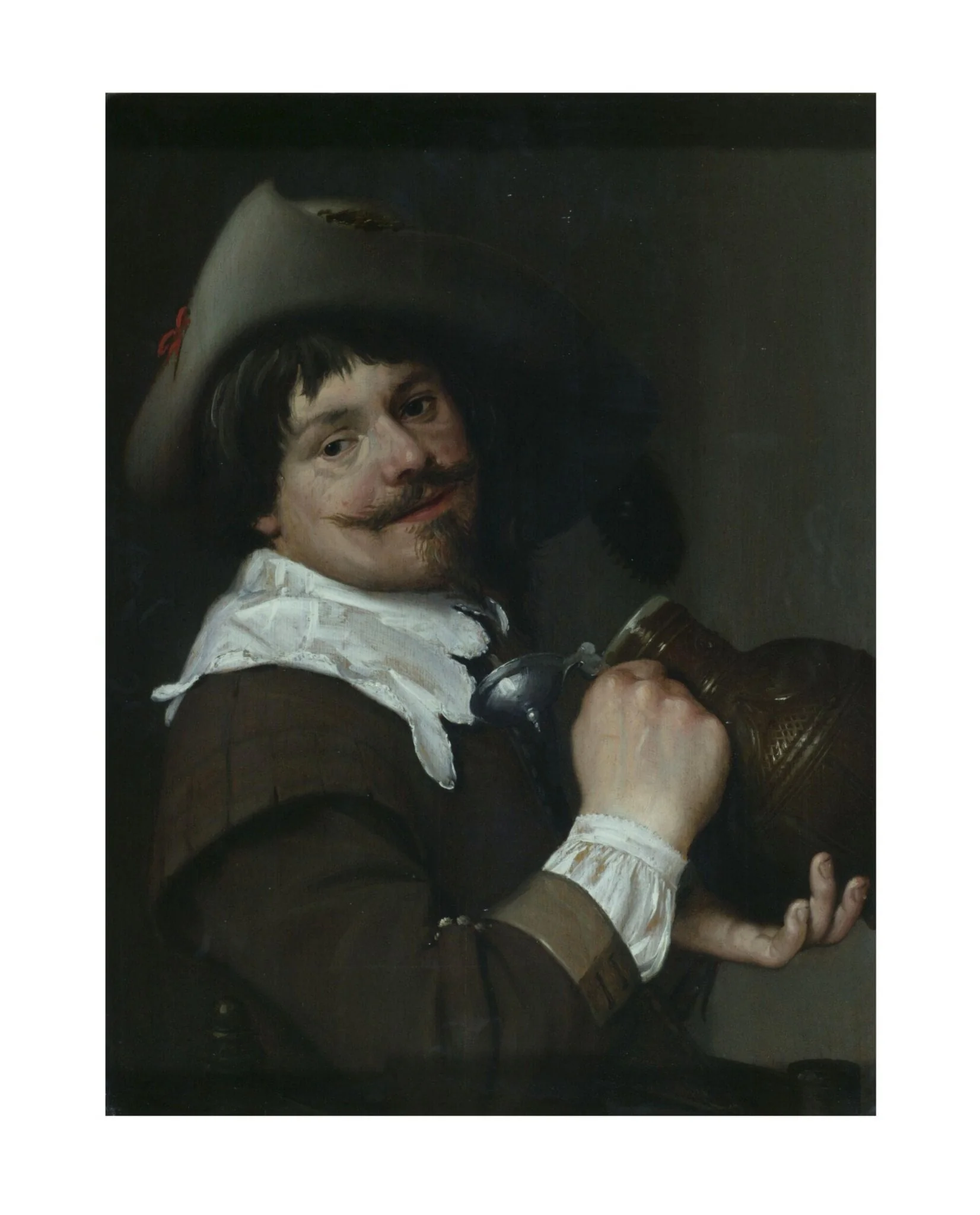 Man with a jug, detail
