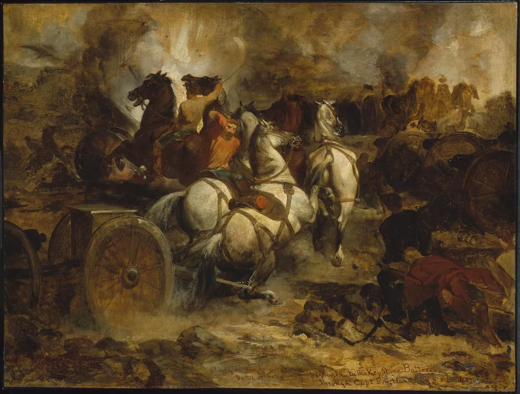 Prepatory Sketch for Pickett's Charge at the Battle of Gettysburg, by Peter F. Rothermel, oil, 1871