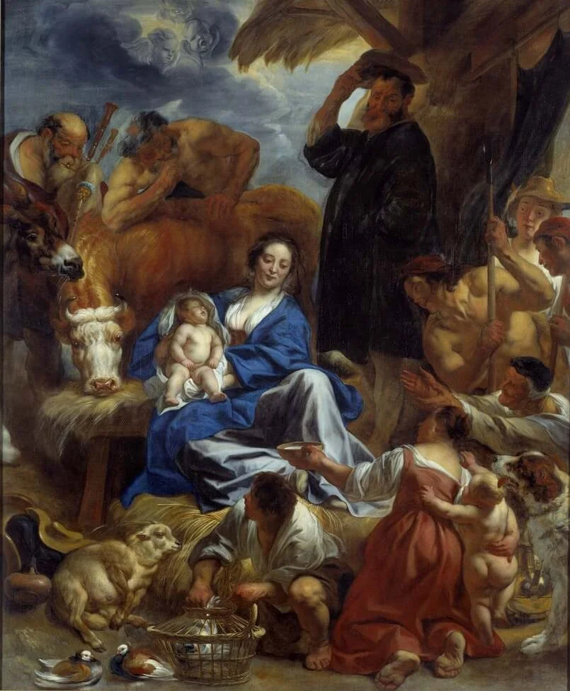 The Adoration of the Shepherds, detail