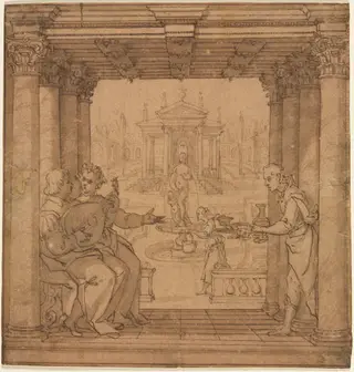 Illustration from Torquato Tasso's Gerusalemme Liberata, by Bernardo Castello, 1588