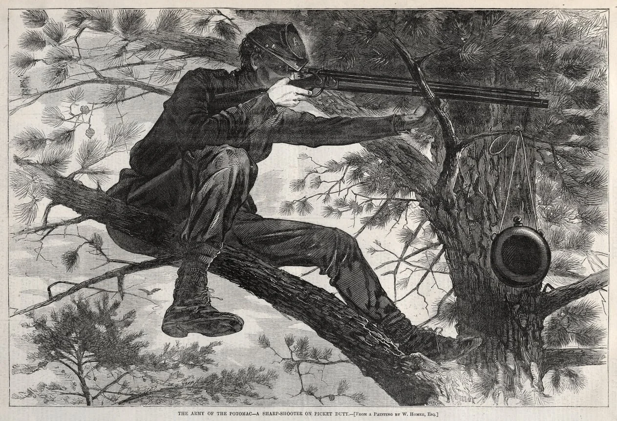 A Sharpshooter on Picket Duty, detail