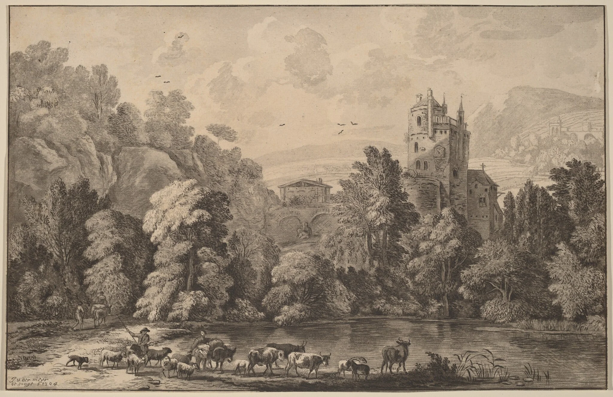 Valley with an Aged Castle, detail
