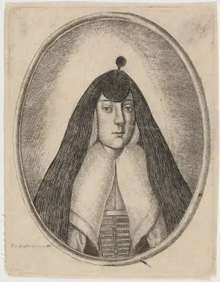 Madame Lvebout, by Peregrine Lovell, ink, 1620