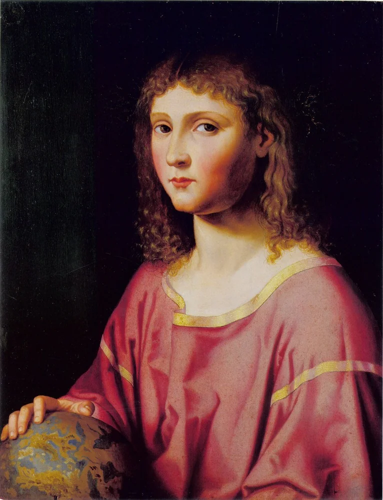 The Infant Christ as Salvator Mundi, detail