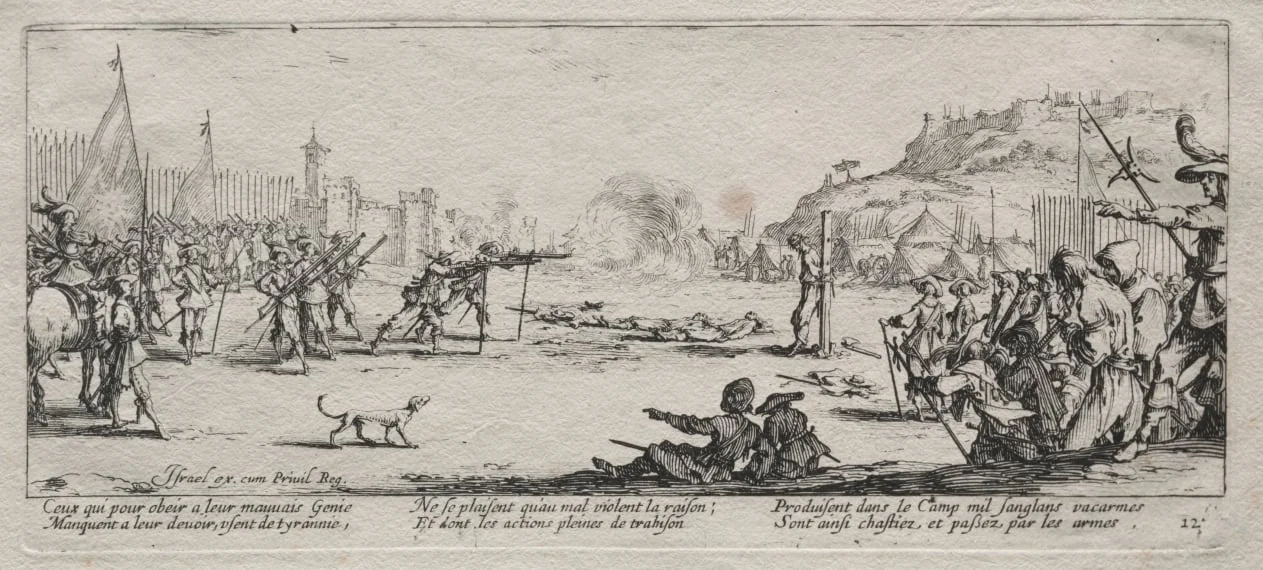 The Large Miseries of War: The Firing Squad, detail